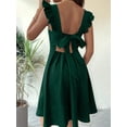 thumbnail image 2 of Women'S Backless Tie Short Dress Summer Models Halter Dresses Homecoming Dresses Dark Green L, 2 of 6