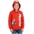 thumbnail image 2 of Super Mario Boys Zip Up Hoodie Red Sizes 6-14, 2 of 8