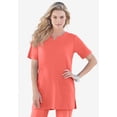 thumbnail image 2 of Roaman's Women's Plus Size Soft Knit Tunic With Notch Neckline, 2 of 6