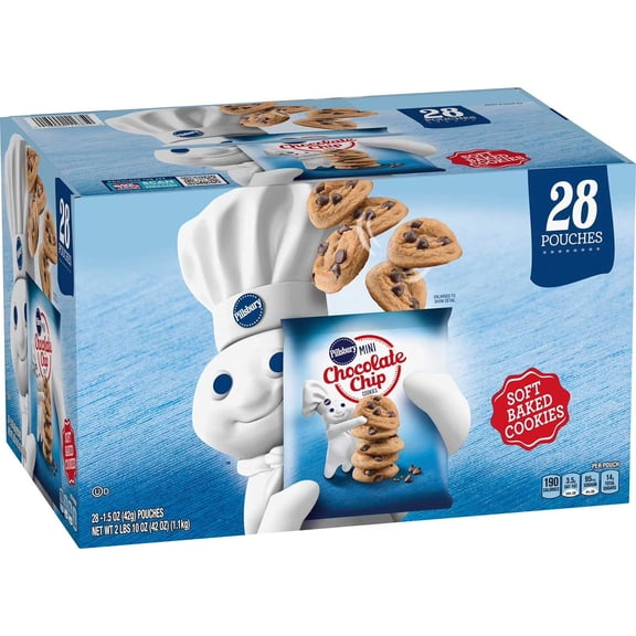 Pillsbury Soft Baked Mini Chocolate Chip Cookies, 1.5 oz., 28 pk.