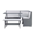 thumbnail image 5 of Pemberly Row Traditional Wood Storage Dining Nook in Gray Finish, 5 of 36