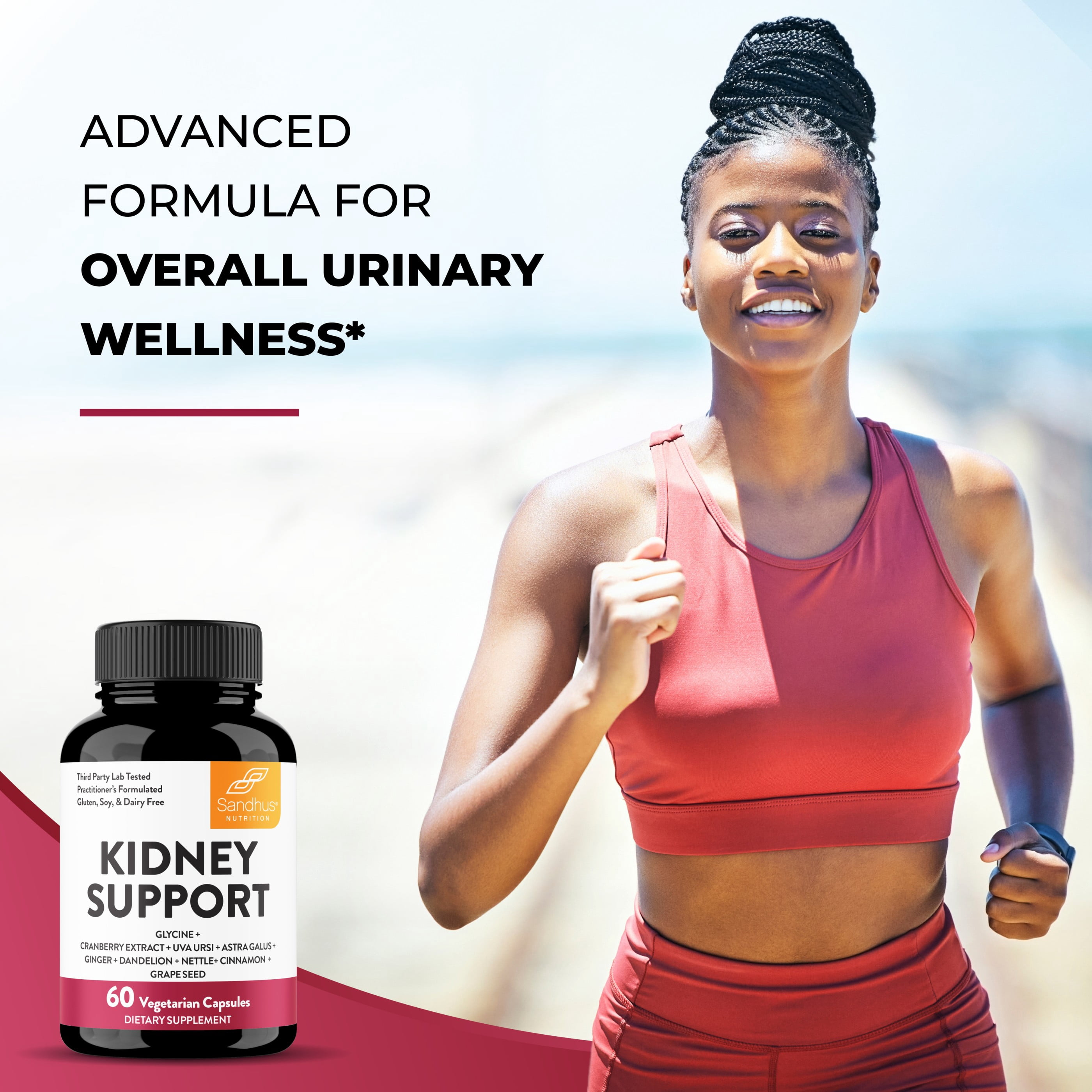 Sandhu's Kidney Cleanse Detox Support Supplement | with Cranberry Extract Helps Support Kidney & Urinary Tract Health | 60 Vegetarian Capsules