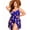 Navy blue, variant on Women's Plus Size Leopard Print Swimdress One Piece Swimsuit Flared Hem Tummy Control for Summer Vacation Pool