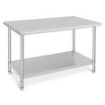 thumbnail image 1 of Table de Travail en Acier Inoxydable - Établi de Préparation de Cuisine Robuste, Table de Travail Commerciale Certifiée NSF avec Tablette Inférieure Réglable, Table de Préparation des Aliments pour Hôtel, Garage, Restaurant, Maison - 48 x 30 Pouces, 1 of 8