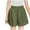 Green-a, variant on LLYWEY Linen Shorts for Girls - Summer Elastic Waist Wide Leg Shorts with Pockets - Kids Oversized Solid Cotton Linen High Waisted Loose Casual Short Pants