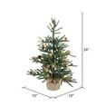 thumbnail image 3 of Vickerman B803922LED Carmel Pine LED Burlap Base Christmas Tree with Warm White Lights - 24 in., 3 of 3