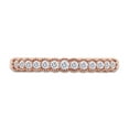 thumbnail image 2 of 1/5 CT Round Cut Natural White Diamond Half Eternity Engagement Ring In 14K Rose Gold Plated 925 Sterling Silver (Color: I-J, Clarity: I2-I3, 0.20 Cttw) -6, 2 of 7
