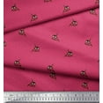 thumbnail image 2 of Soimoi Modal Satin Fabric Dot & Owl Bird Print Fabric by Yard 42 Inch Wide, 2 of 3