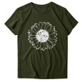 thumbnail image 4 of Women's Summer Sunflower T Shirt Cute Flower Graphic Loose Tees Crew Neck Short Sleeve Casual Tops, 4 of 7