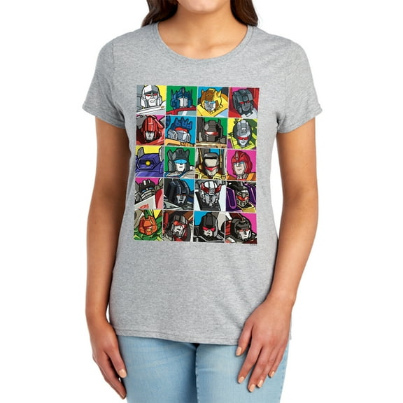 Transformers Transformer Squares Women's T Shirt, Athletic Heather, Large