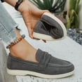 thumbnail image 5 of Women's Casual Slip On Comfortable Walking Shoes for Everyday Wear with Soft Sole and Breathable Design Women's Solid Color Shallow Mouth Wear All-Match One-Foot Loafers Flat Bottom Round Toe Shoes, 5 of 8