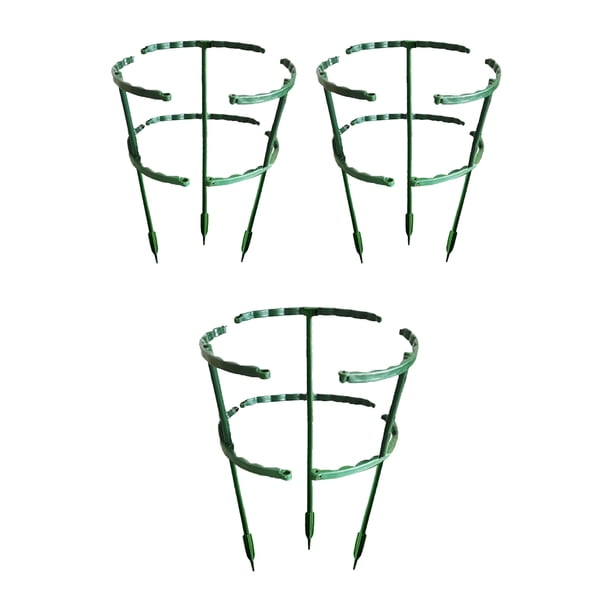 Andamio de crecimiento vegetal Irfora YEGBONG 3PCS Soporte de Plantas Anillo de Soporte de Plantas Medio Redondo Soporte de Flores de Jardín Enrejado de Escalada Estacas de Plantas Jaula de Plantas p Irfora Andamio de crecimiento vegetal