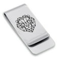 thumbnail image 1 of Stainless Steel Geometric Polygon Lion Animal Classic Slim Money Clip Credit Card Holder, 1 of 2