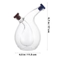 thumbnail image 4 of UPKOCH Dispensador de aceite y vinagre 2 en 1 de doble uso, a prueba de fugas, resistente a altas temperaturas, con doble vertedor y tapón para cocina (forma redonda), 4 of 7