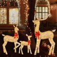 thumbnail image 4 of Iluminaciones De Ciervos De Navidad Iluminaciones de ciervos navideños con luz LED, adorno de alce brillante, regalo de vacaciones (3 uds), 4 of 7