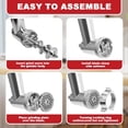 thumbnail image 2 of Polished Stainless Steel Meat Grinder Accessories Set for Kitchen Mixers: 3 Seamless Sausage Pads, 4 Grinding Discs & Cleaning Brush, Dishwasher Safe, 2 of 8