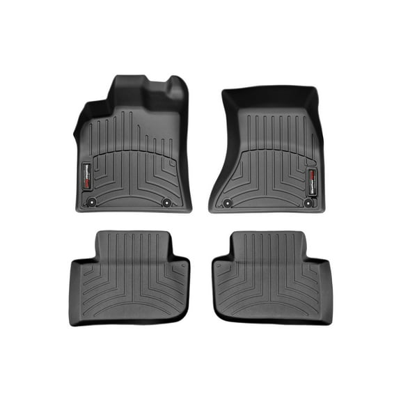 WeatherTech Custom Fit FloorLiners compatible with 2015-2026 Porsche® Macan - 1st & 2nd Row (2-pc. Rear Liner), Black