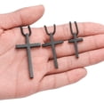 thumbnail image 4 of Turandoss Stainless Steel Black Cross Pendant Necklaces for Men Mens Small Pendant Cross Chain Necklace 20 inch Black Jewelry Mothers Day Gifts for Men Boys Gifts Idea, 4 of 8