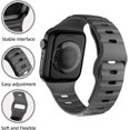 thumbnail image 2 of Sport Bands Compatible with Apple Watch Ultra Band 49mm 45mm 44mm 42mm 41mm 40mm 38mm,Men Women Soft Silicone Waterproof Strap for iWatch Series 8 7 6 5 4 3 2 SE Ultra (42/44/45/49mm, Dark Gray), 2 of 15