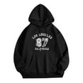 thumbnail image 4 of Femmes Plain Basics Brushed Letters Ample Fit Sweatshirts Manches Longues Poches Épaules Pulls, 4 of 4