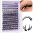 thumbnail image 1 of Lash Clusters Extensiones de pestañas naturales Wispy Cluster DIY pestañas individuales D Curl Lash Extension impermeable Cluster Lashes 224 piezas 9-16 mm banda suave y delgada por ALICE, 1 of 5