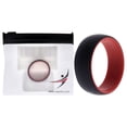 thumbnail image 1 of Anillo de boda de silicona con cúpula de 2 capas - Rojo-Negro de ROQ para hombre - Anillo de 15 mm, 1 of 1