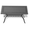 thumbnail image 4 of Black Aluminum Outdoor Dining Set with 4 Swivel Chairs and Rectangular Table, 5-Piece, 4 of 10