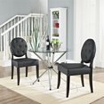 thumbnail image 4 of Hawthorne Collections Chaise d'Appoint pour Salle à Manger en Noir (Lot de 2), 4 of 4