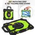 thumbnail image 4 of Dteck with Pencil Holder Case for iPad Air 11 inch 2024,iPad Air 11 inch 2025 Heavy Duty Silicone Case 360 Degree Rotating Handle Stand Cover with Shoulder Strap for iPad Air 11" M2/M3,Black+Green, 4 of 9