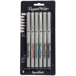 Elegant Writer Calligraphy Pen Set, 4-Pens, Black, Assorted Tips 