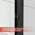 thumbnail image 5 of KOSMONIA Semi-Frameless Double Sliding Shower Door 56-60"W x 76"H,Bathroom Glass Shower Door with 5/16" (8mm) Clear Nano Easy Clean Coating Tempered Glass,Stainless Steel Hardware,Color Matte Black, 5 of 8