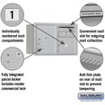 thumbnail image 2 of Salsbury Industries 4C Horizontal Mailbox 5-Door High Unit (20"), Double Column, 1 MB3 Door, 1 PL5, Aluminum, Rear Load, Private Access, 2 of 3