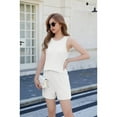 thumbnail image 5 of Women'S Summer 2 Piece Outfits Shorts Sets Matching Set Loungewear White XL, 5 of 8