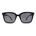 thumbnail image 2 of Minimal Gentlemans Hipster Horn Rim Plastic Sunglasses All Black, 2 of 4