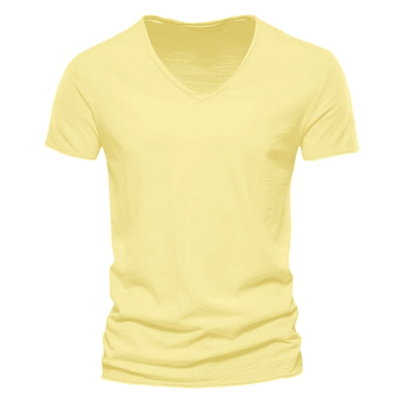 TBWNWG Men's Casual Solid Color Short Sleeve T-Shirt Comfortable Summer Daily Wear Basic Tee Top,Sizes 2XL