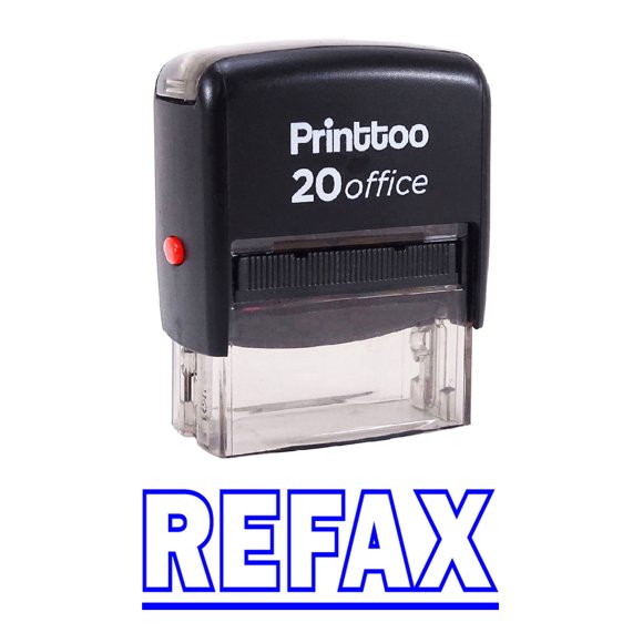Printtoo Self Inking REFAX Rubber Stamp Office Stationary Stamp-Blue