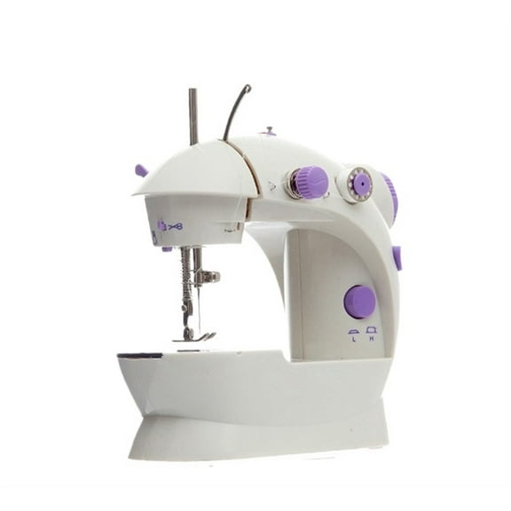 Sewing Machine Mini Portable Household Night Light Foot Pedal Straight Line Hand Table Two Thread Kit Electric DIY Clothes