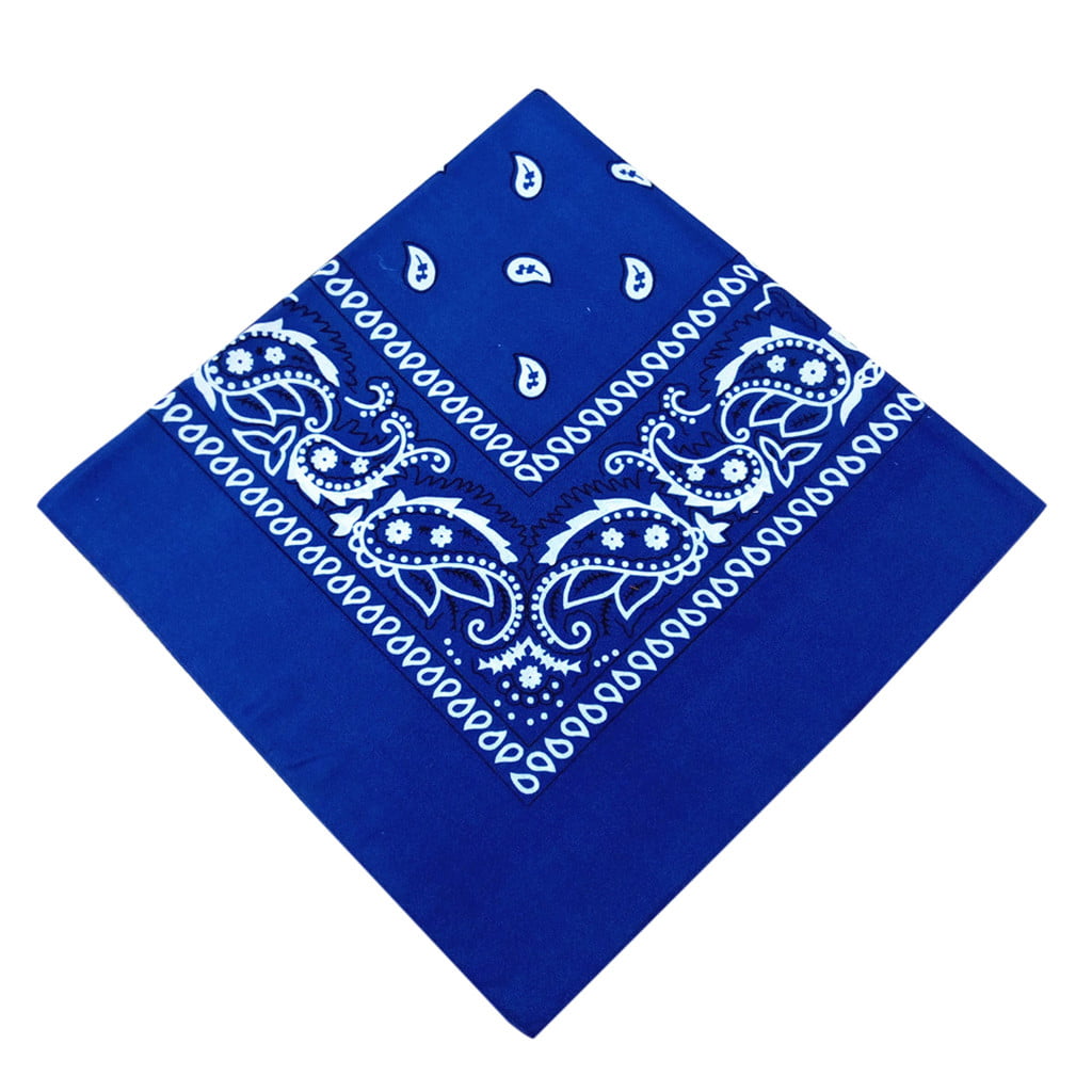Handkerchief Pure Cotton New Tie-Dyed Headscarf Paisley Scroll Bandanna ...