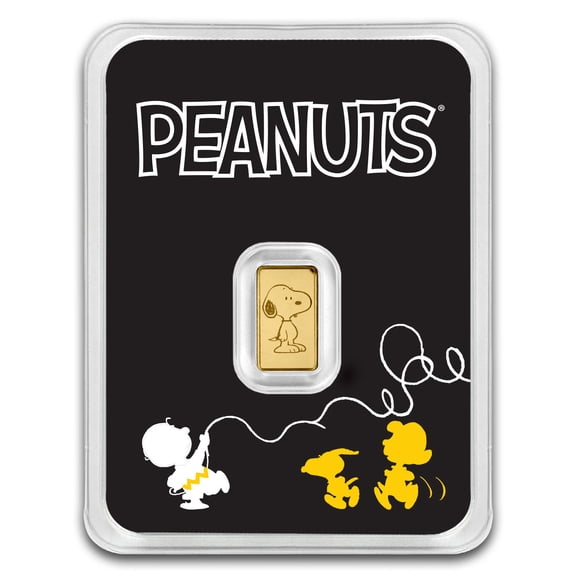 1/2 gram Gold Bar - Peanuts® Snoopy (75th Anniversary)