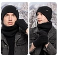 thumbnail image 6 of for Women Men Gifts Winter Set Soft Casual Neck Scarf Touch Screen Gloves Beanie Hat Scarf Gloves Knit Winter Hat YELLOW, 6 of 8