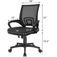 thumbnail image 7 of Lacoo Adjustable Mid Back Office Chair Mesh Swivel Desk Chair with Armrests, Black, 7 of 7