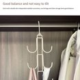 thumbnail image 2 of Rotated Handbag 360 Degree Rotating Hook Clothes Organizer Bag Hanger Multifunctional Sturdy Space-saving Wardrobe Black, 2 of 9