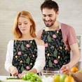 thumbnail image 3 of Pioneer Flower Floral Print Pattern Apron for Women and Men, Cotton Linen Waterproof with Pockets, Adjustable, 33x27 Inch for Kitchen, Gardening, BBQ, Salon, 3 of 6