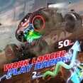 JoyStone 1:12 RC Cars 4WD Off-Road 2.4Ghz RC Monster Truck with Metal Shell and Light, Remote Control Car Crawler for Adult and Kid, 2 Batteries, Red