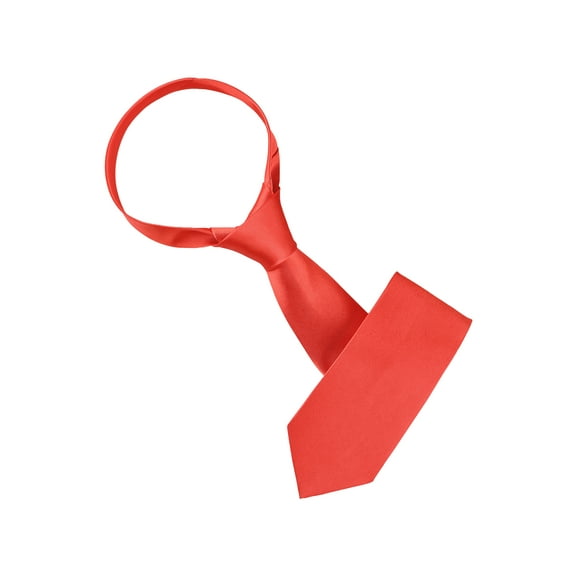 INSPIRE CHIC Corbatas de hombre de color sólido para ocasiones formales, casuales, fiestas y bodas, autoajustables, rojas
