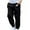 Black, variant on MeetoTime Kids Clothes Solid Color Elastic Waist Cinch Bottom Long Trousers Boys Girls Cotton Loose Sports Pants 3-10 Years