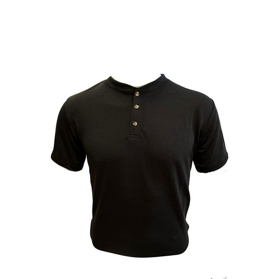 Men's Short Sleeve Regular Fit Causal Henley Cotton T-Shirt Lightweight