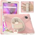thumbnail image 3 of XYX Case for Lenovo Tab K10 TB-X6C6L/Tab M10 Plus 10.3 inch 2020 with 360 Degree Rotating, Hand Strap, Shoulder Strap, Cherry Pink, 3 of 7