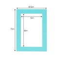 thumbnail image 3 of Aquamarine Acid Free 8.5x11 Picture Frame Mats with White Core Bevel Cut for 5.5x8.5 Pictures -, 3 of 3