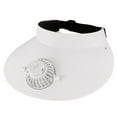 thumbnail image 1 of Hombo Visor Ventilador Carga USB 3 Suministros Verano Brim Wind Speed ​​Brim () White, 1 of 3
